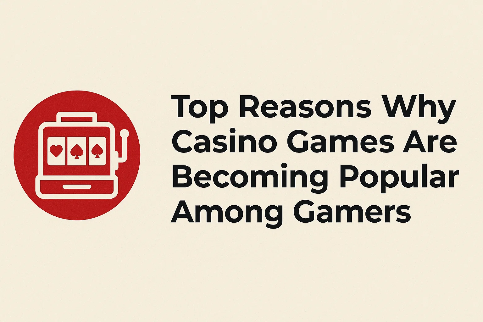 Top Reasons Why Casino Games Are Becoming Popular Among Gamers